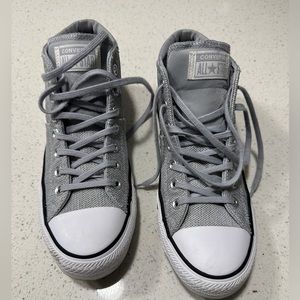 Cool gray textured Converse